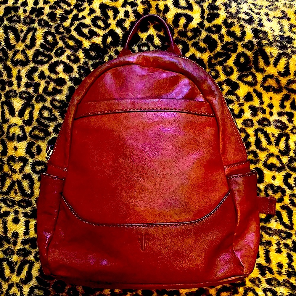 Frye Brown Leather Backpack